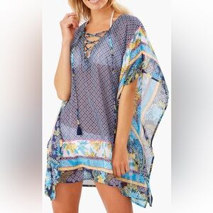 NWOT Tommy Bahama Sun Lilies Lace-Up Cover Up Tunic